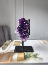 Load image into Gallery viewer, Amethyst Cluster on Metal Stand - 383g #38
