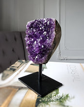 画像をギャラリービューアに読み込む, Amethyst Cluster on Metal Stand - 508g #37
