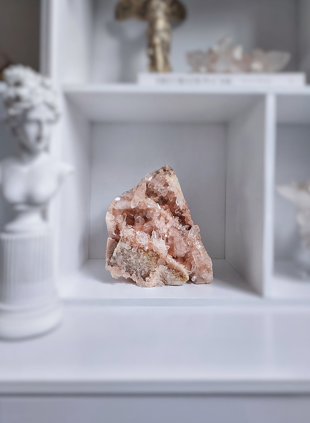 | Unique | Pink Himalayan Quartz Cathedral / Cave / Geode - 4.15kg #298