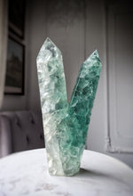 Load image into Gallery viewer, Large Green Fluorite Twin Tower - High Quality 1.37kg #56
