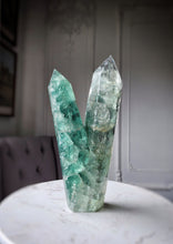 Load image into Gallery viewer, Large Green Fluorite Twin Tower - High Quality 1.37kg #56
