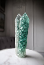 Load image into Gallery viewer, Large Green Fluorite Twin Tower - High Quality 1.37kg #56
