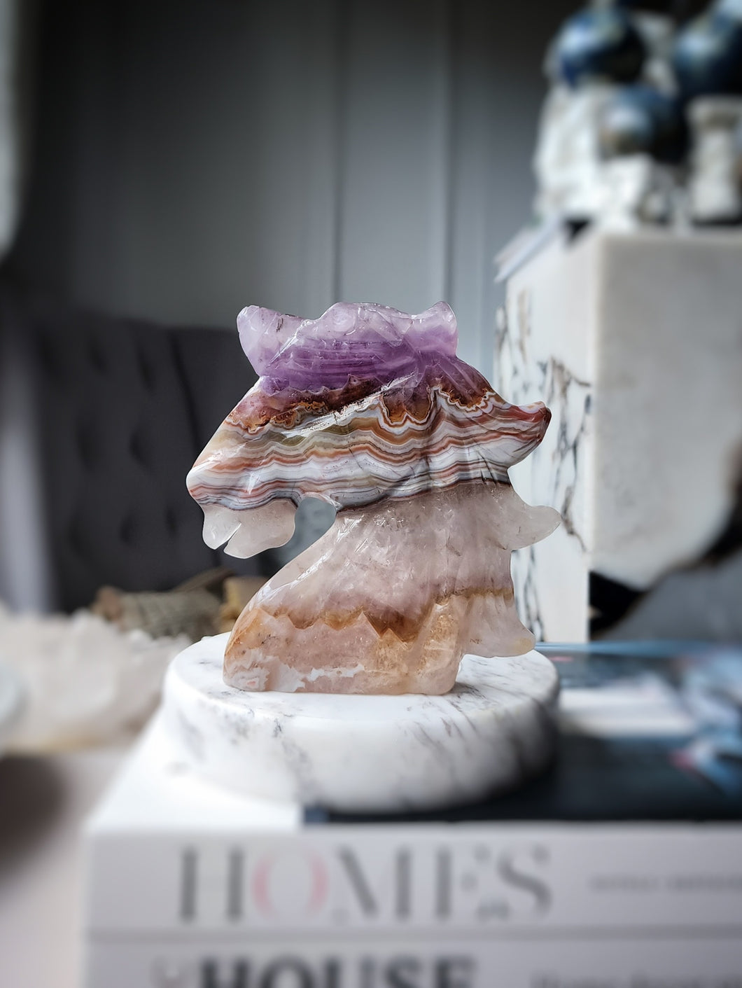 Amethyst & Agate Unicorn - 324g #277