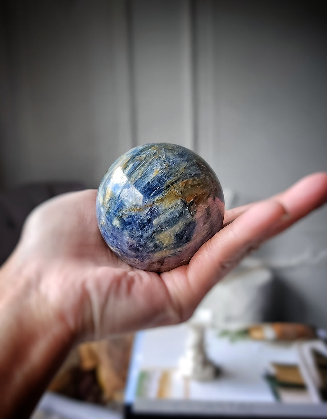 Blue Kyanite Sphere - 313g #75