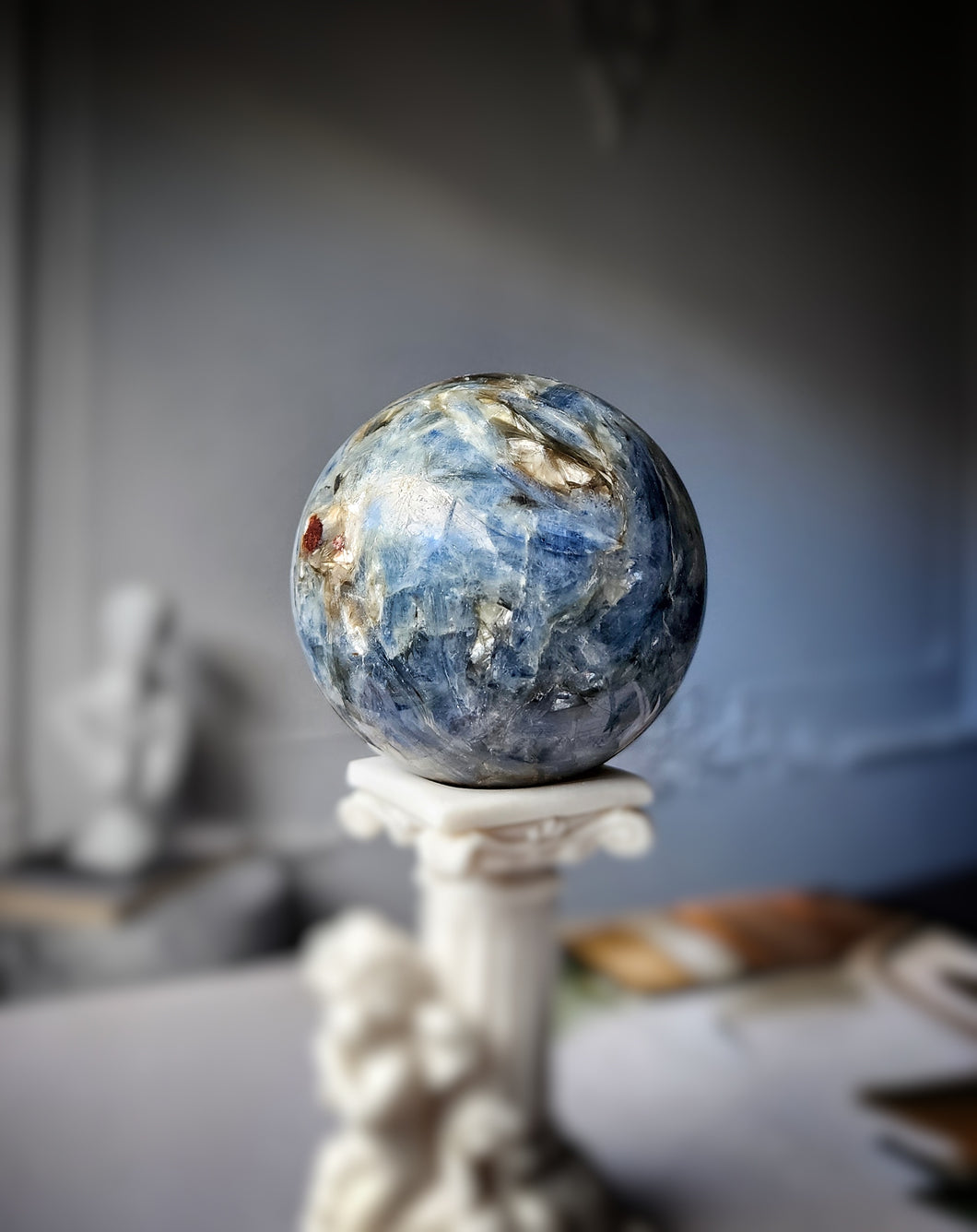 Blue Kyanite Sphere - 430g #65