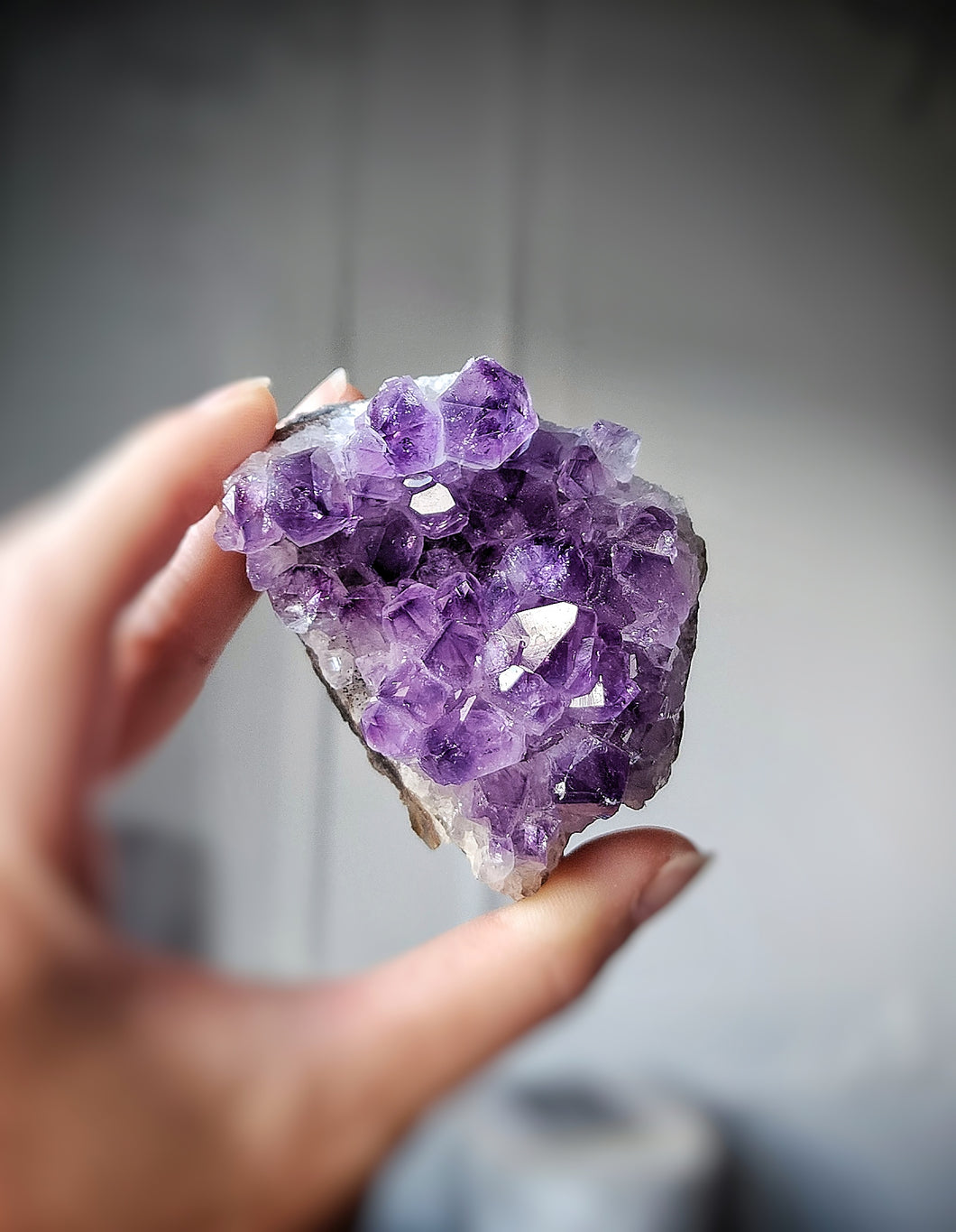 Small Amethyst Cluster with Phantom Inclusion - 164g #V7