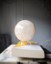 Load image into Gallery viewer, Large White Quartz Sphere x Golden Healer Inclusion - 3.15kg
