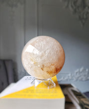 Load image into Gallery viewer, Large White Quartz Sphere x Golden Healer Inclusion - 3.15kg
