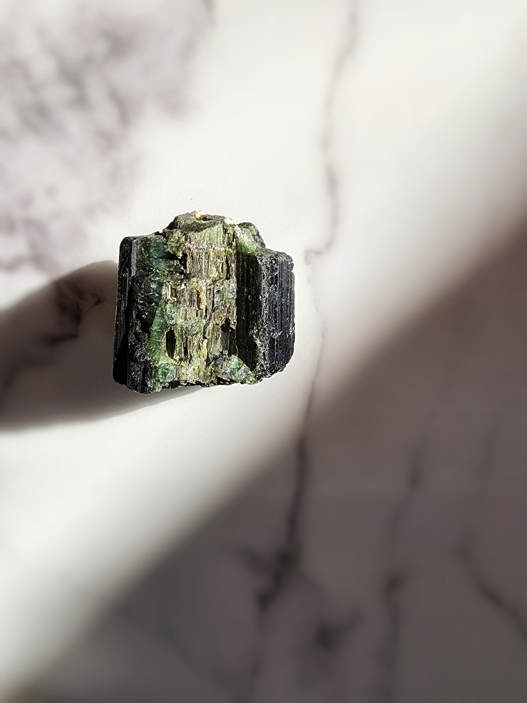 Green Tourmaline Cluster / Raw Stone - 130g #24