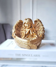 Load image into Gallery viewer, Golden Angel Sphere Stand / Candle Holder - Vintage
