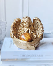 Load image into Gallery viewer, Golden Angel Sphere Stand / Candle Holder - Vintage
