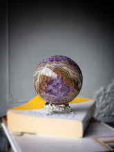 Load image into Gallery viewer, Amethyst &amp; Agate Sphere - 1.07kg #66
