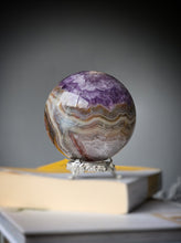 Load image into Gallery viewer, Amethyst &amp; Agate Sphere - 1.07kg #66
