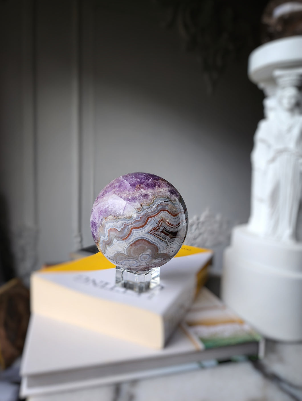 Amethyst & Agate Sphere - 1.18kg #42