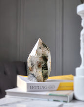 Load image into Gallery viewer, Garden Quartz / Lodolite Tower on Gold Stand - 1.41kg #176
