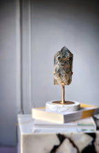 Load image into Gallery viewer, Garden Quartz / Lodolite Tower on Gold Stand - 808g #170
