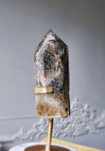 Load image into Gallery viewer, Garden Quartz / Lodolite Tower on Gold Stand - 808g #170
