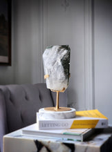 Load image into Gallery viewer, Garden Quartz / Lodolite Freeform on Gold Stand - 1.7kg #177
