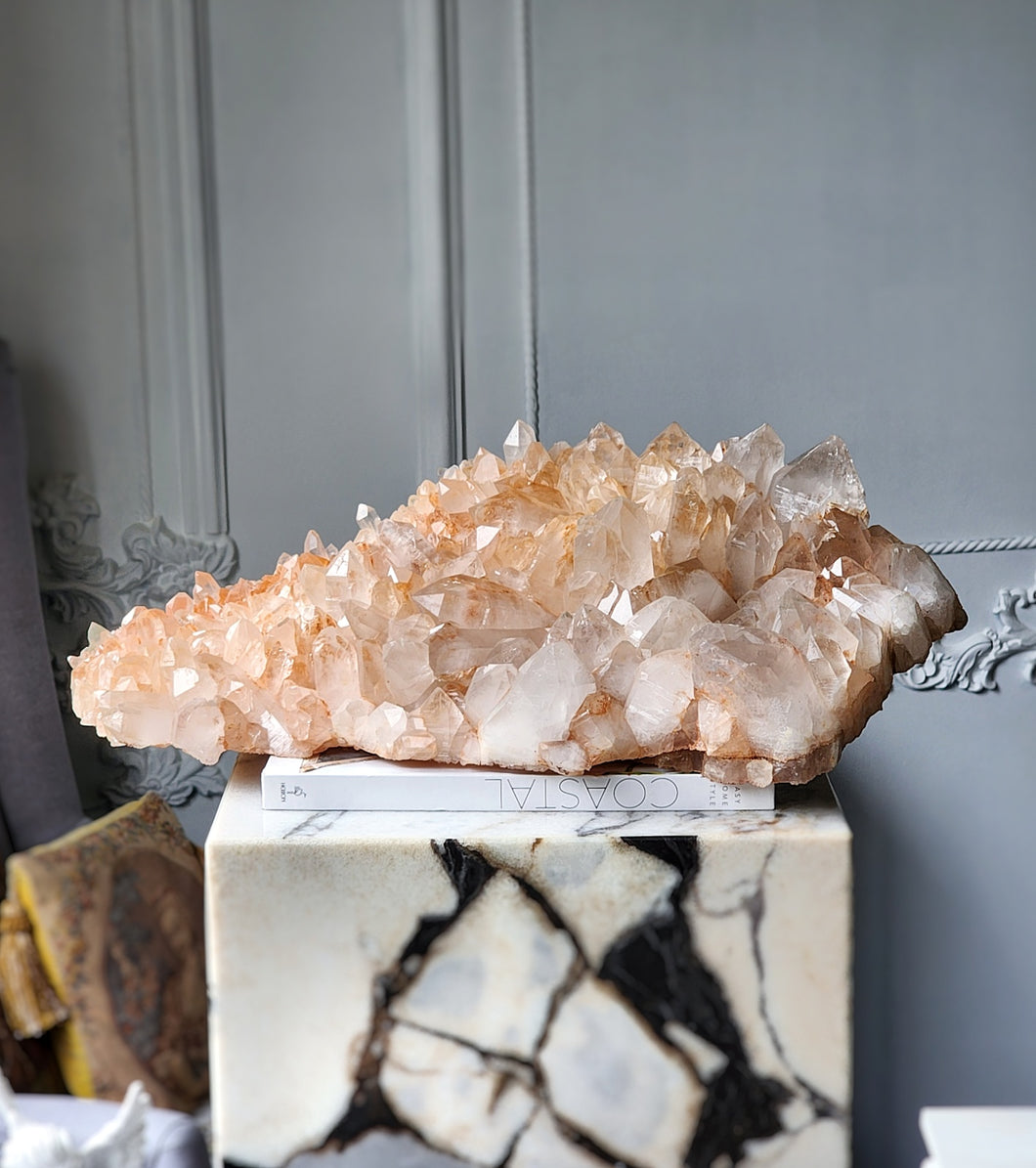 Large Peach Himalayan Quartz Cluster - 9.15kg #310