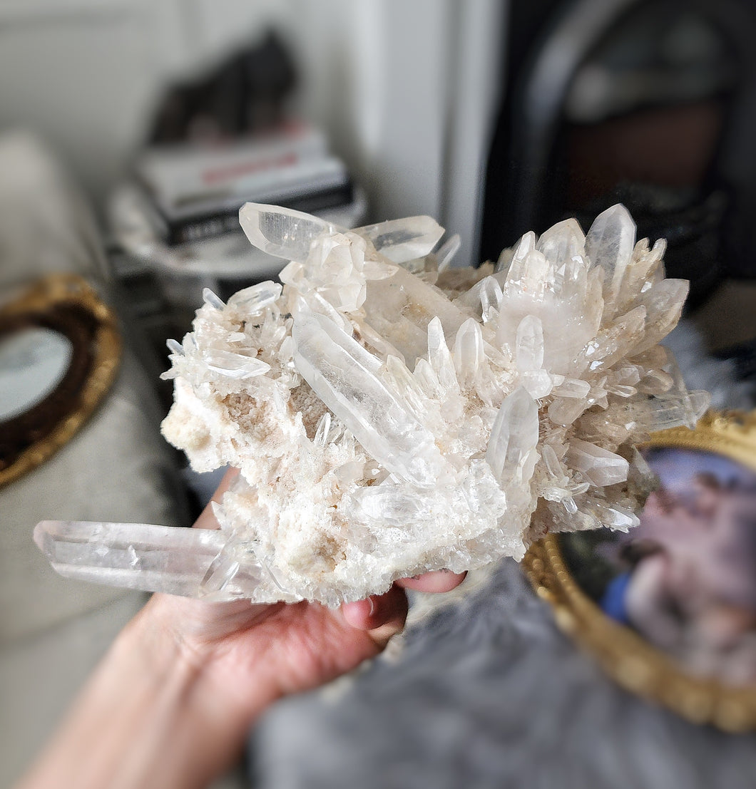 Icy Himalayan Quartz Cluster - 898g #370