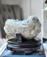 画像をギャラリービューアに読み込む, High Grade Celestite Cluster on Wooden Stand - 2.6kg #48
