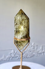 Load image into Gallery viewer, Phantom Smoky Citrine Quartz Double Terminated on Gold Stand - 1.23kg #117
