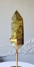 Load image into Gallery viewer, Phantom Smoky Citrine Quartz Double Terminated on Gold Stand - 1.23kg #117
