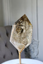 Load image into Gallery viewer, Chunky Smoky Citrine Double Terminated on Gold Stand - 2.03kg #118
