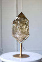 Load image into Gallery viewer, Chunky Smoky Citrine Double Terminated on Gold Stand - 2.03kg #118
