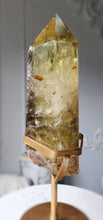 Load image into Gallery viewer, Large Phantom Smoky Citrine Quartz Tower on Gold Stand - 2.6kg #119
