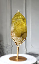 Load image into Gallery viewer, Large Phantom Smoky Citrine Double Terminated on Gold Stand - 3.1kg #116
