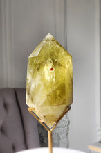 Load image into Gallery viewer, Large Phantom Smoky Citrine Double Terminated on Gold Stand - 3.1kg #116
