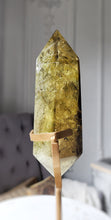 Load image into Gallery viewer, Phantom Smoky Citrine Quartz Double Terminated on Gold Stand - 1.23kg #117
