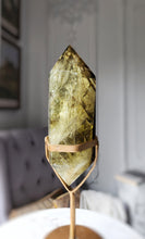 Load image into Gallery viewer, Phantom Smoky Citrine Quartz Double Terminated on Gold Stand - 1.23kg #117
