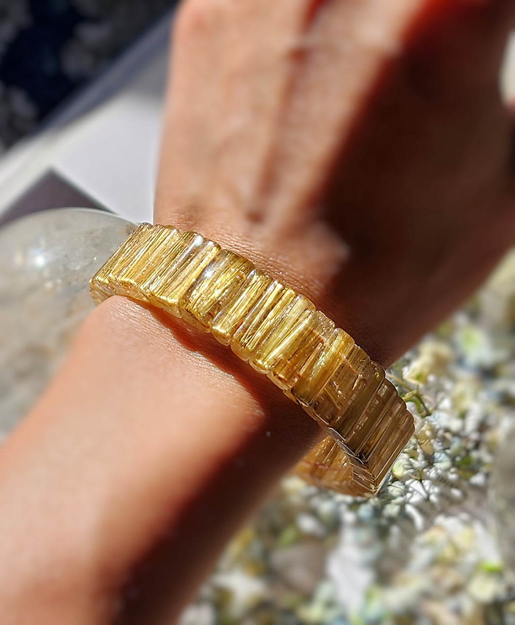 High Grade - Golden Rutilated Bracelet #8