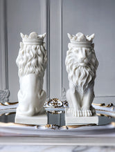 Load image into Gallery viewer, White Lion Stand / Sphere Holder - Medium
