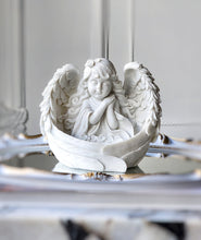 Load image into Gallery viewer, Angel Sphere Holder / Candle Holder - White
