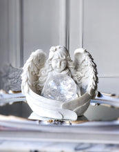 Load image into Gallery viewer, Angel Sphere Holder / Candle Holder - White
