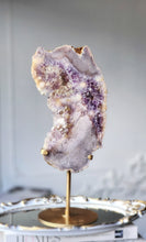 画像をギャラリービューアに読み込む, Pink Amethyst Slab on Gold Stand - 1.88kg #37
