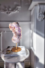 画像をギャラリービューアに読み込む, Pink Amethyst Slab on Gold Stand - 1.88kg #37
