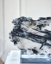 Load image into Gallery viewer, Black Tourmaline in Quartz Slab - 866g #923
