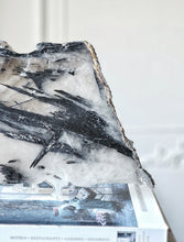 Load image into Gallery viewer, Black Tourmaline in Quartz Slab - 866g #923
