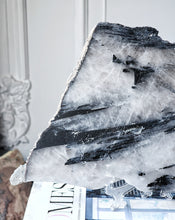 Load image into Gallery viewer, Black Tourmaline in Quartz Slab - 866g #923
