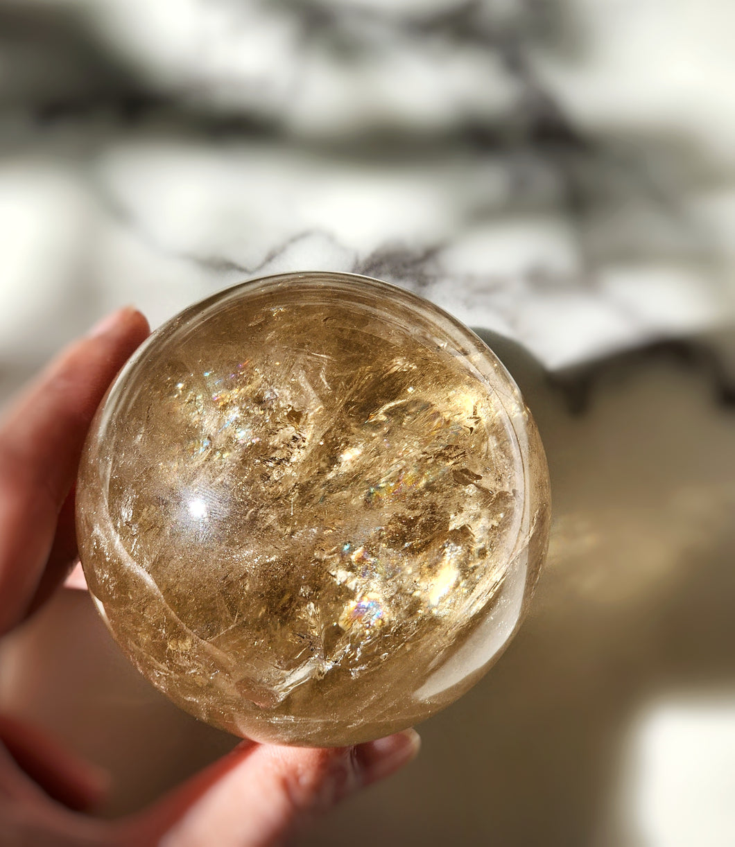 Rainbow Citrine Sphere - 456g #49