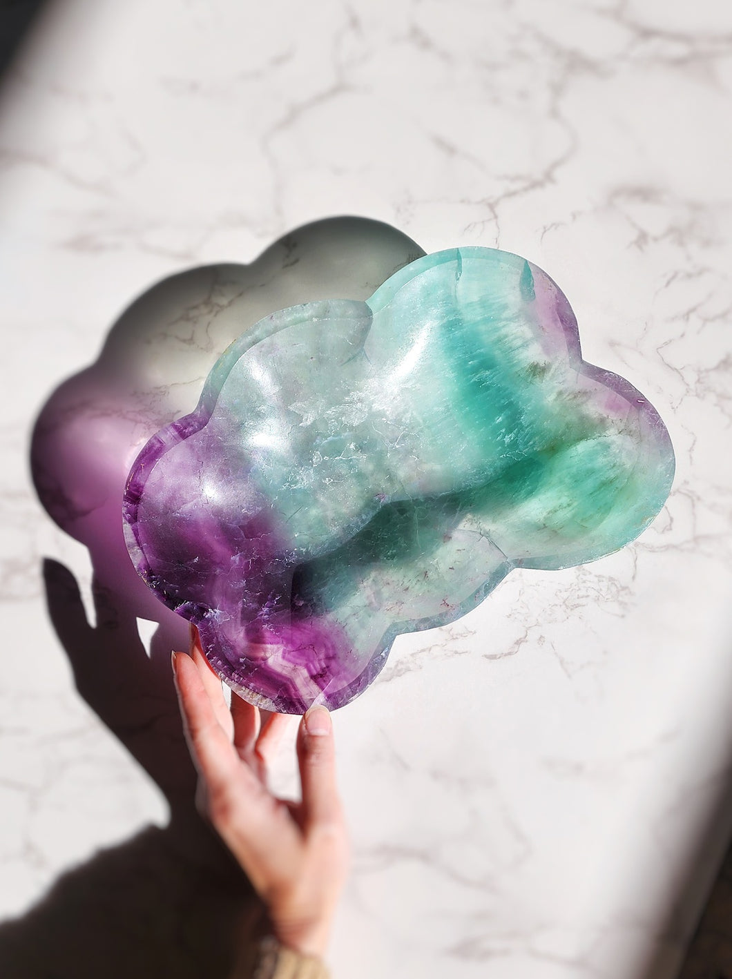 Watermelon Fluorite Bowl - Matte - 2.3kg #951