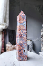 Load image into Gallery viewer, Pink &amp; Blue Flower Agate Tower - Large 1.26kg #62
