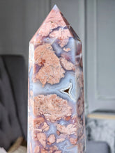 Load image into Gallery viewer, Pink &amp; Blue Flower Agate Tower - Large 1.26kg #62
