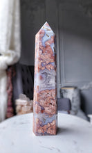 Load image into Gallery viewer, Pink &amp; Blue Flower Agate Tower - Large 1.15kg #64
