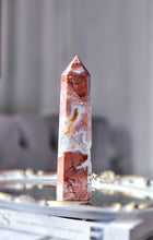 Load image into Gallery viewer, Pink &amp; Blue Flower Agate Tower - 535g #65

