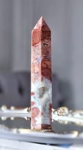 Load image into Gallery viewer, Pink &amp; Blue Flower Agate Tower - 535g #65
